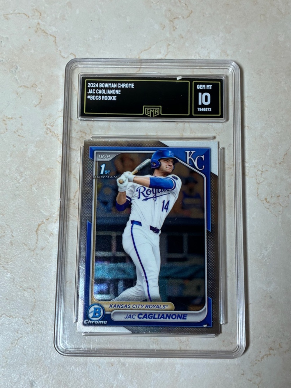 Jac Caglianone Rookie Card - Kansas City Royals - 2024 Bowman Chrome